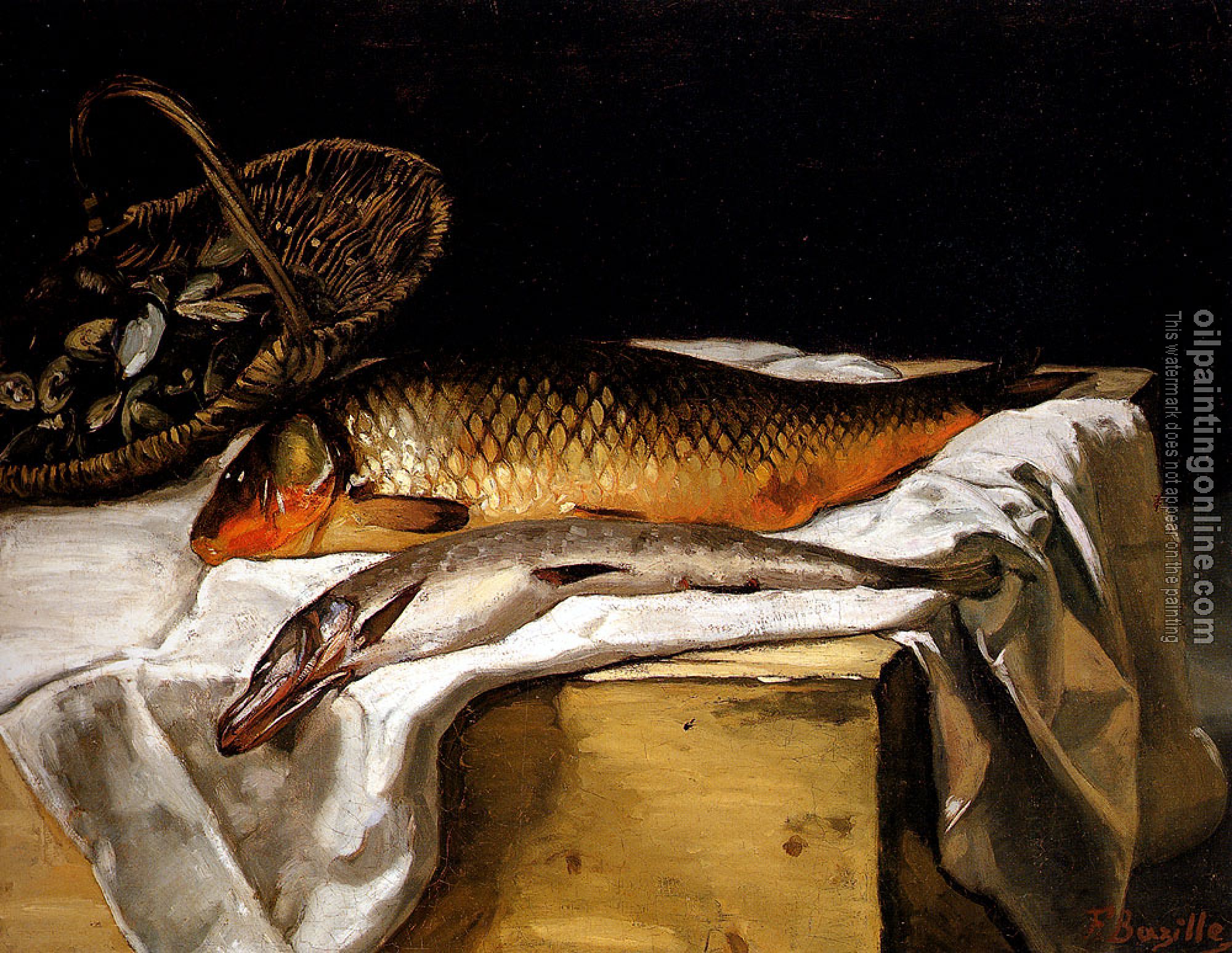 Bazille, Frederic - Still Life With Fish